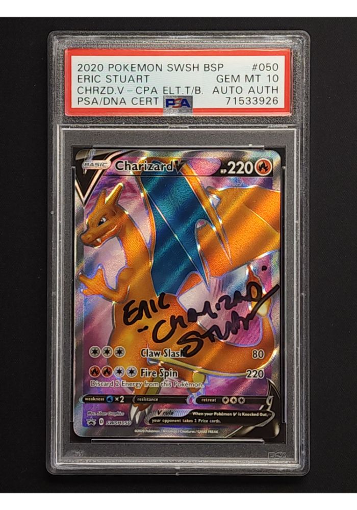 Charizard V // Eric Stuart Signed - PSA 10