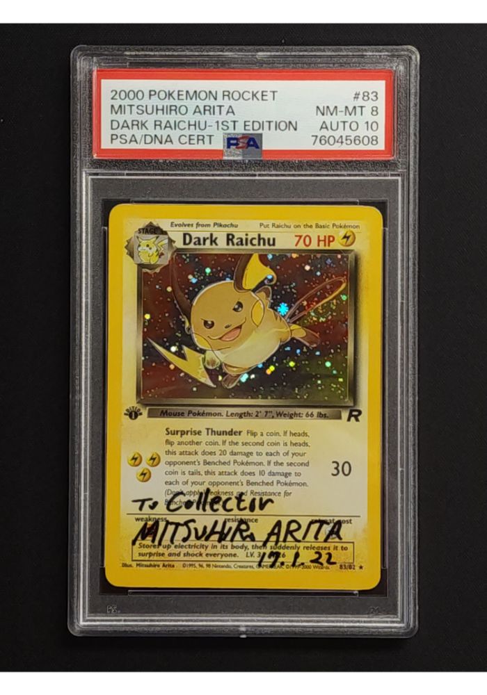 Dark Raichu // Team Rocket // Mitsuhiro Arita Signed