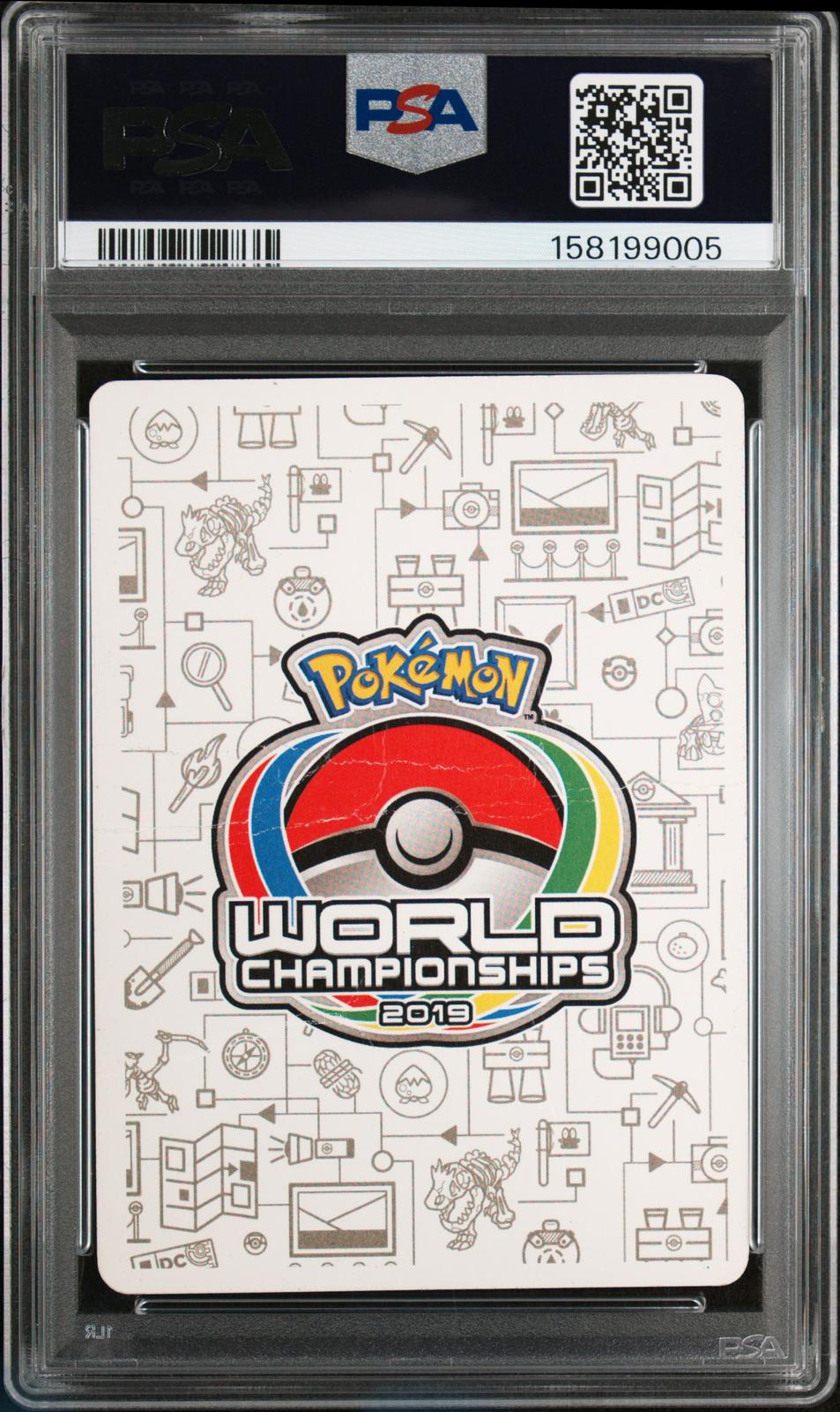 Reshiram & Charizard GX PSA 1 Pokemon 2019 World Champion Perfection #20 POP 1