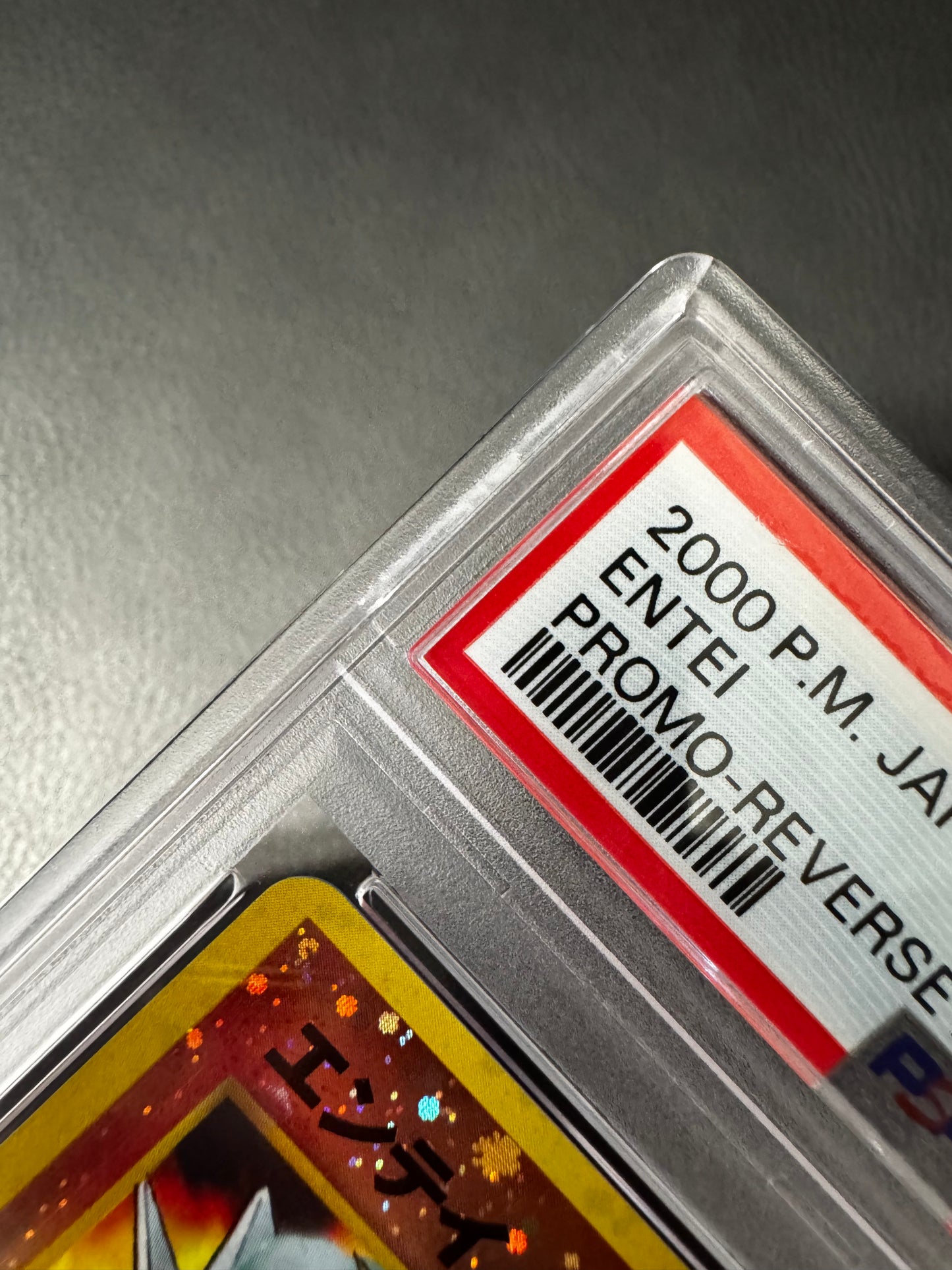 Entei Reverse Holo PSA 8 2000 Japanese Neo 2 Promo #244 (Small Crack on Slab)