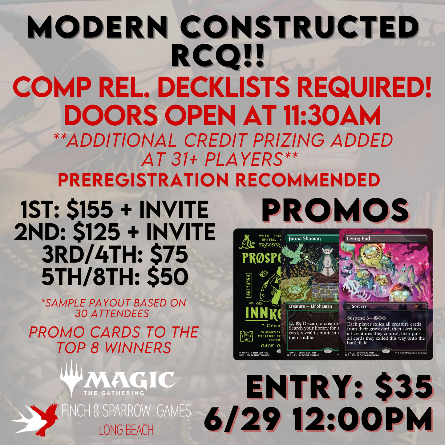 MODERN RCQ (2-slot) 6/29 12:00PM
