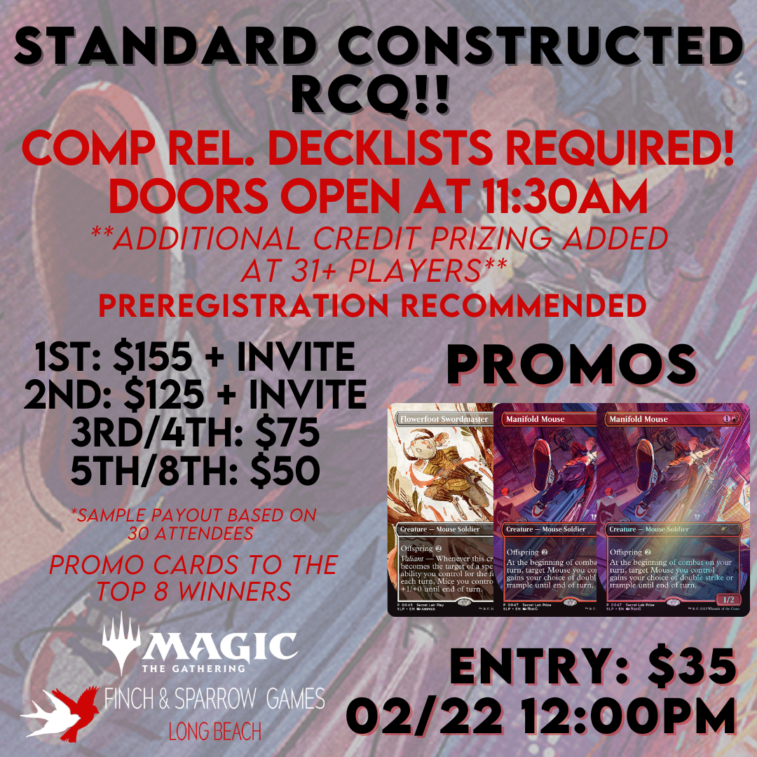 STANDARD RCQ (2-slot) 2/22 12:00PM