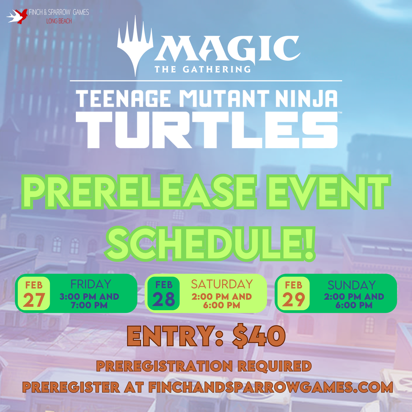 Magic the Gathering | Teenage Mutant Ninja Turtle Prerelease Sealed Events