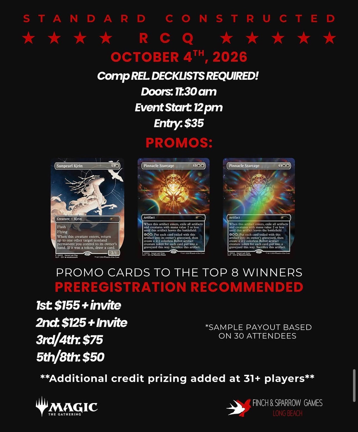 STANDARD RCQ (2-slot) 10/4 12:00PM