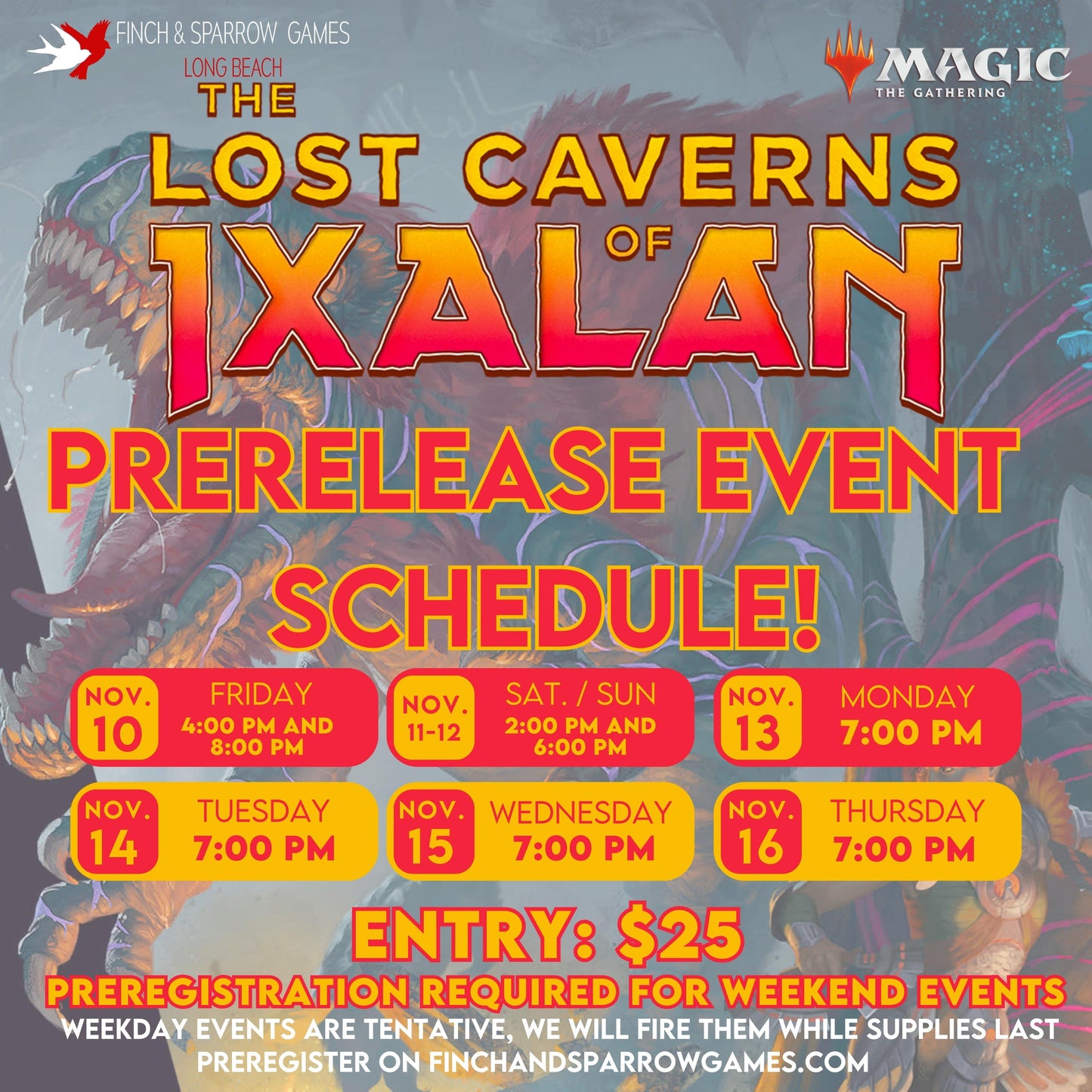 Lost Caverns of Ixalan Prerelease Sealed Events
