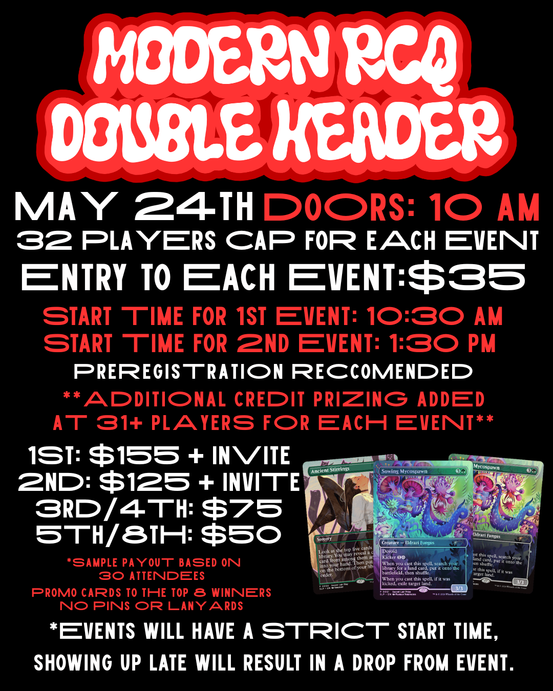 MODERN RCQ DOUBLE HEADER (2-slot) 5/24/26 10:30AM / 1:30PM