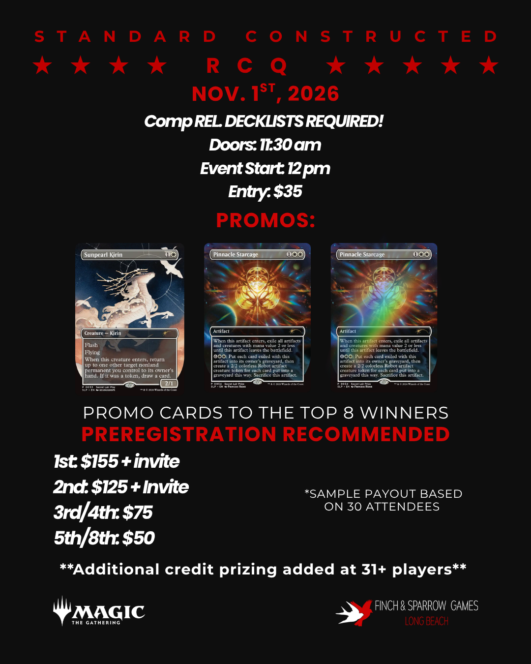 STANDARD RCQ (2-slot) 11/1 12:00PM