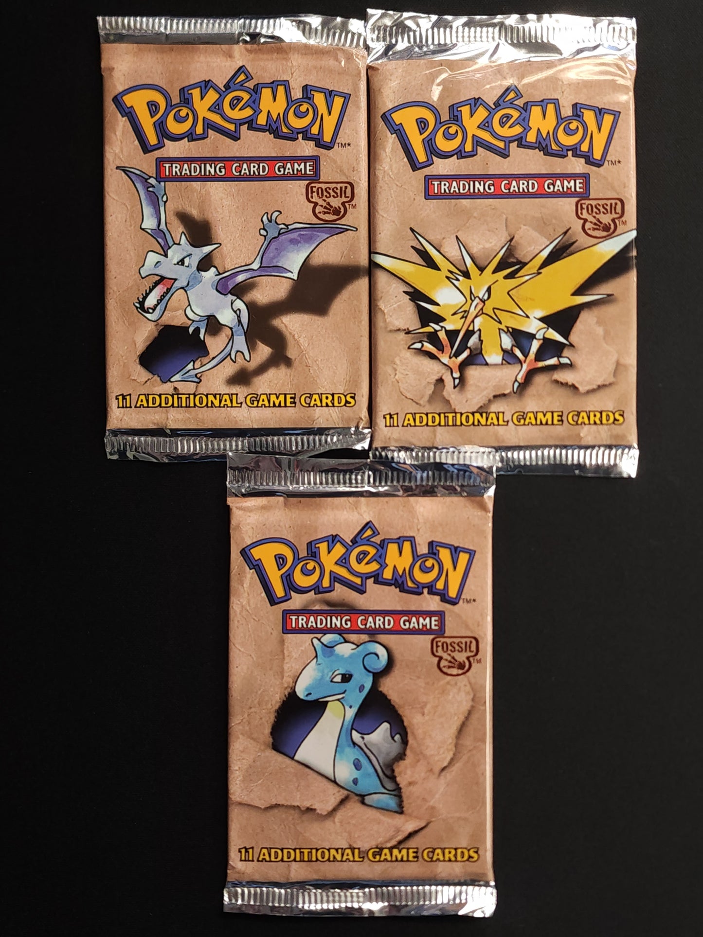 Pokemon Fossil Unlimited Booster Packs - Full Art Set