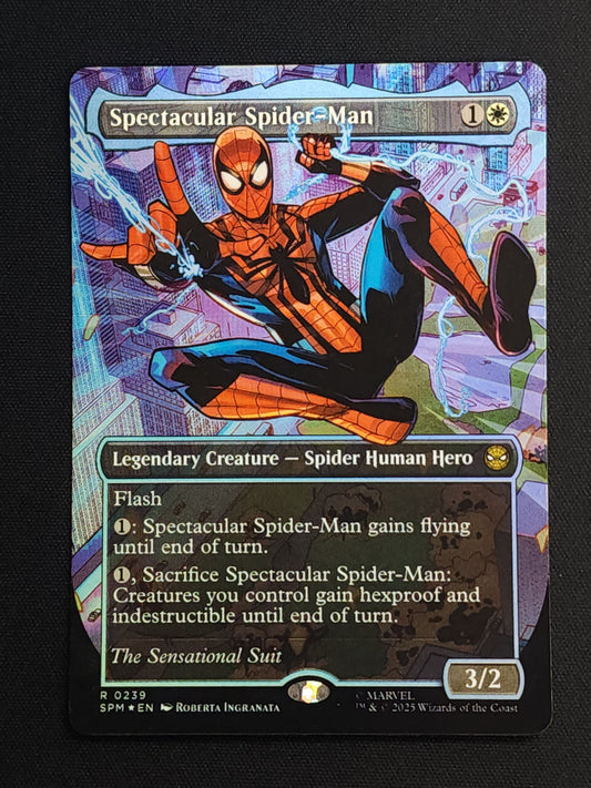 Spectacular Spider-Man (0239) (Borderless) (Textured Foil) - Crimp