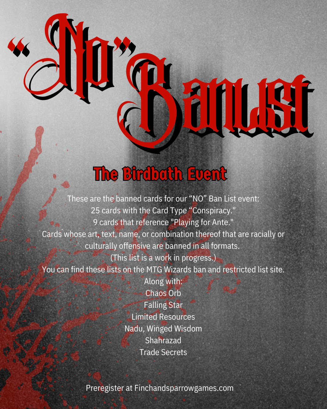 THE BIRDBATH: A Pride Event - NO BANLIST + ANY PARTNER COMMANDER 6/13/26