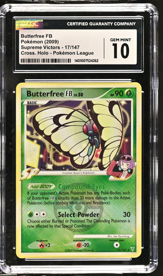 Butterfree FB CGC 10 2009 Supreme Victors #17/147 Pokemon League