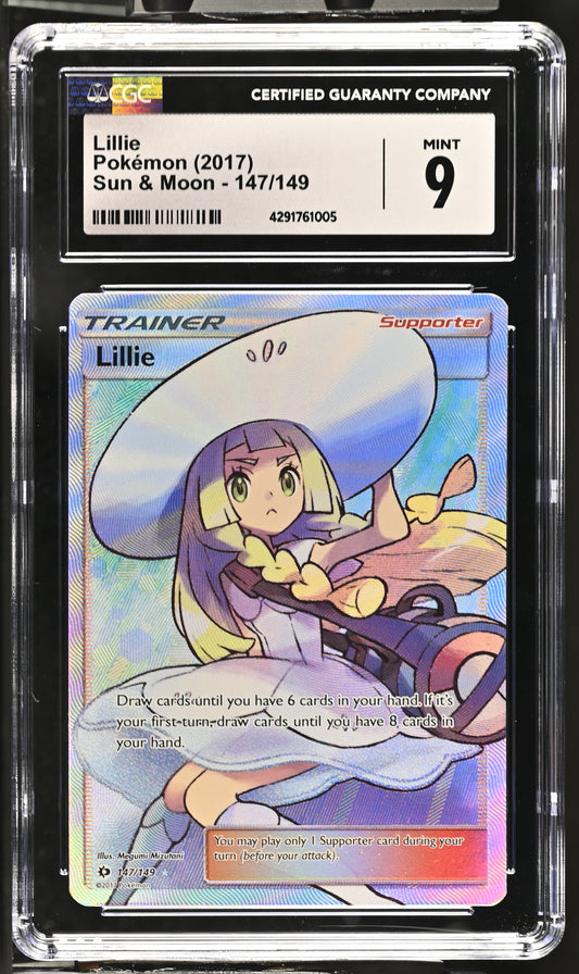 Lillie CGC 9 2017 Sun & Moon #147/149