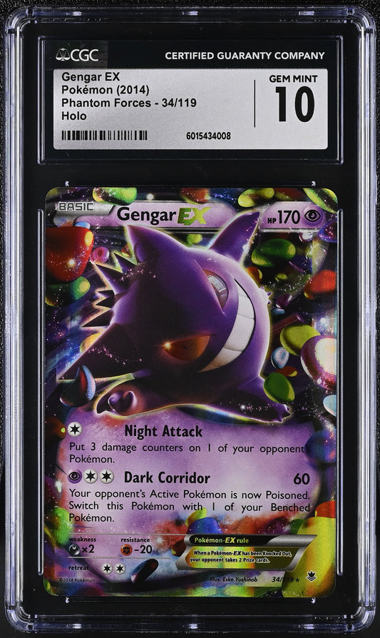 Gengar EX CGC 10 2014 Phantom Forces #34/119