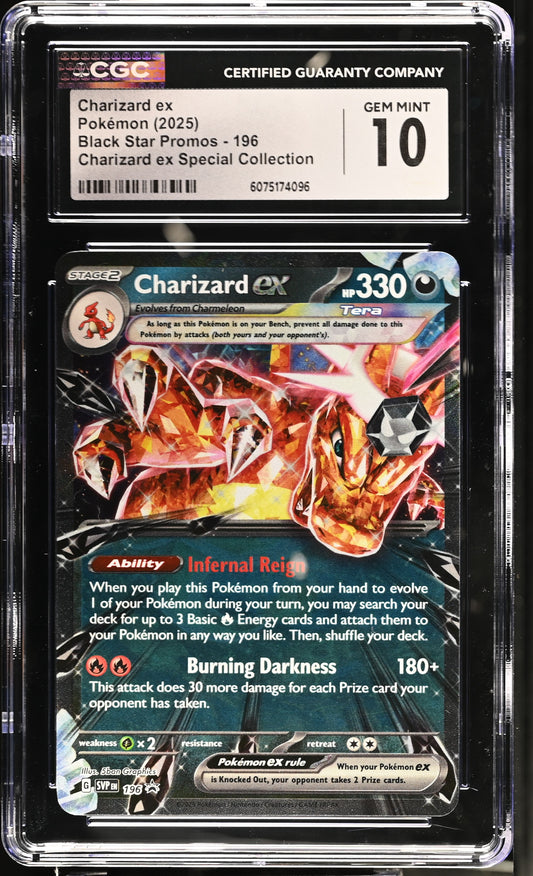 Charizard ex CGC 10 2025 Black Star Promos #196