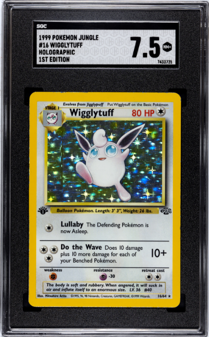 Wigglytuff Holographic 1st Ed. SGC 7.5 1999 Pokemon Jungle #16