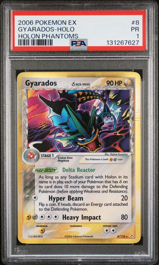 Gyarados Holo PSA 1 2006 Ex Holon Phantoms #8 POP 35