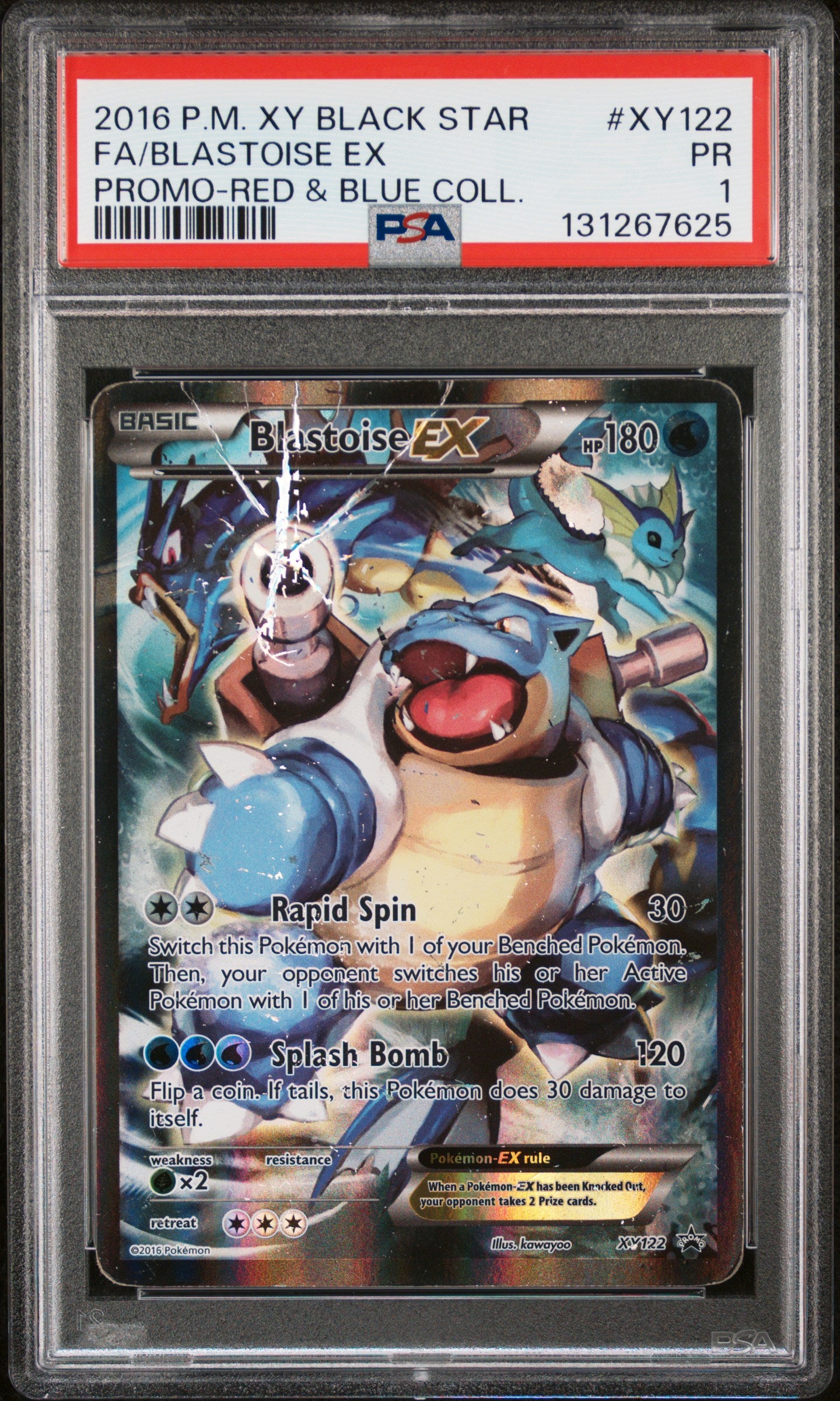 Blastoise EX Promo XY122 PSA 1 XY Black Star Promo #XY122 Low POP