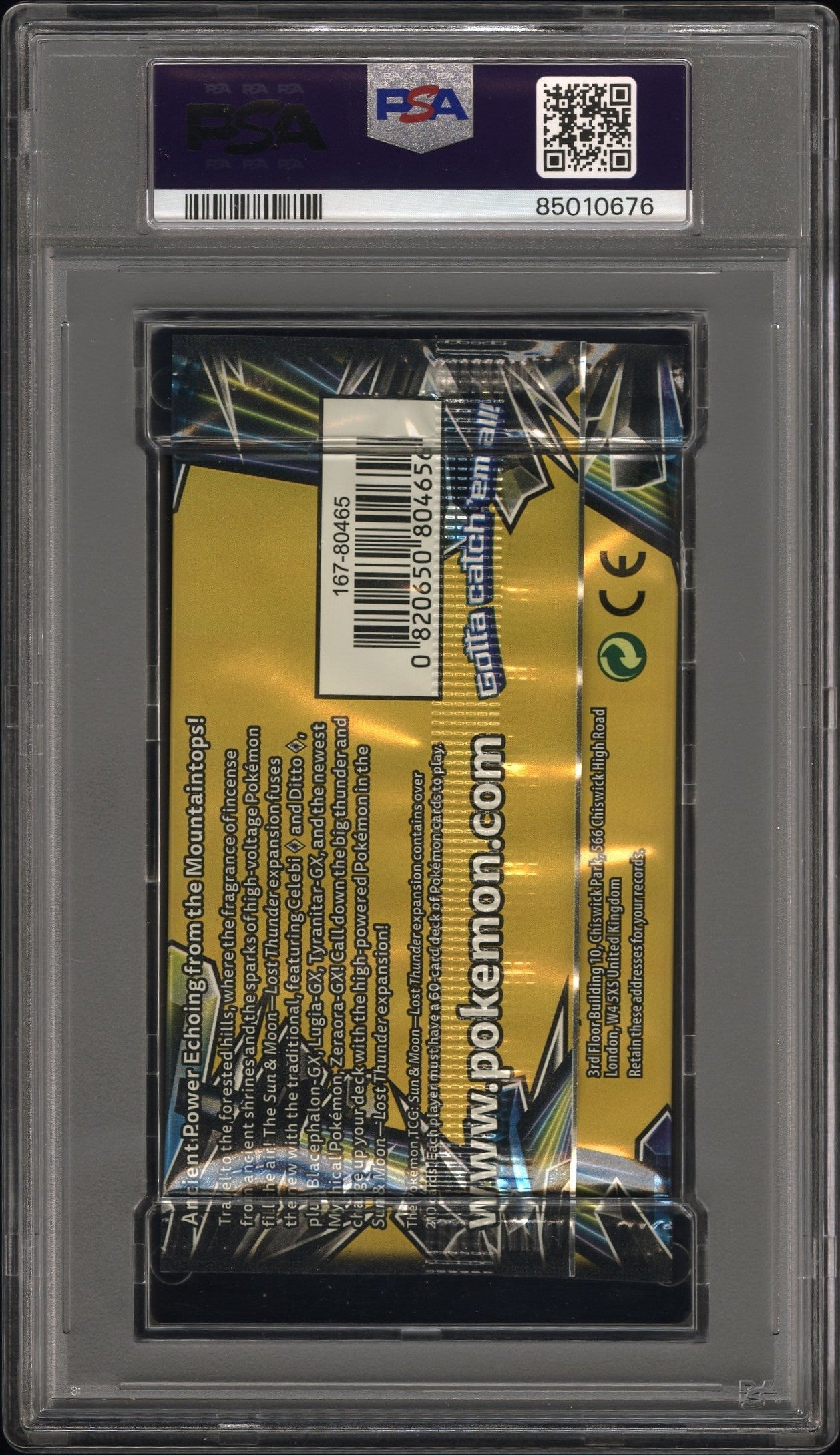 Lost Thunder 3 Additional Cards PSA 10 Lugia Art