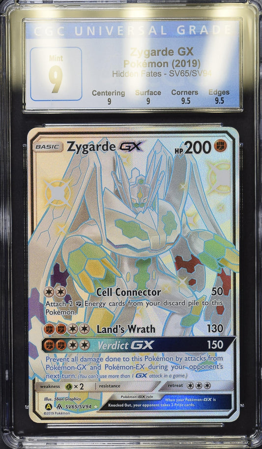 Zygarde GX CGC 9 2019 Hidden Fates #SV65/SV94