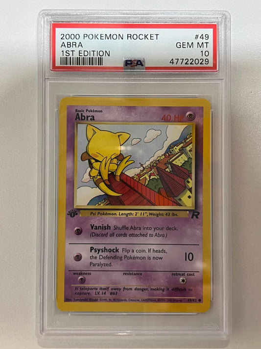 Abra 1st Edition PSA 10 2000 Pokemon Rocket #49
