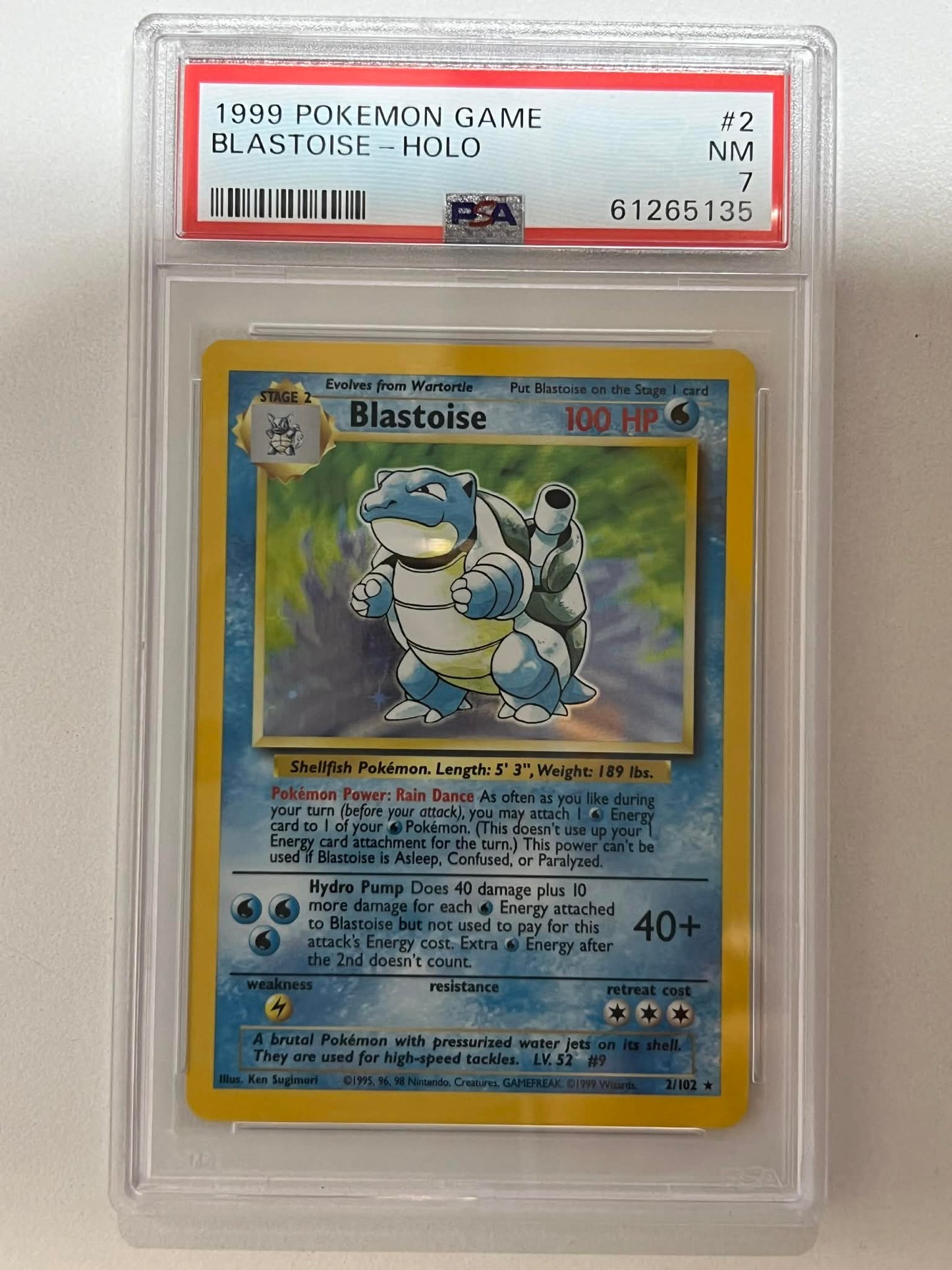 Blastoise Holo PSA 7 1999 Pokemon Base Set #2
