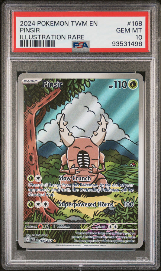 Pinsir PSA 10 2024 Pokemon Twilight Masquerade #168
