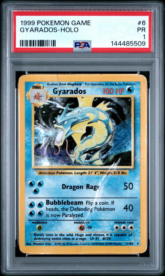 Gyarados Holo PSA 1 1999 Pokemon Base Set #6