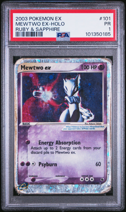Mewtwo ex Holo PSA 1 2003 Pokemon Ex Ruby & Sapphire #101
