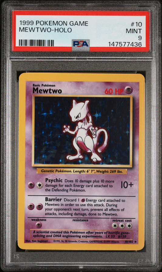 Mewtwo Holo PSA 9 1999 Pokemon Base Set #10
