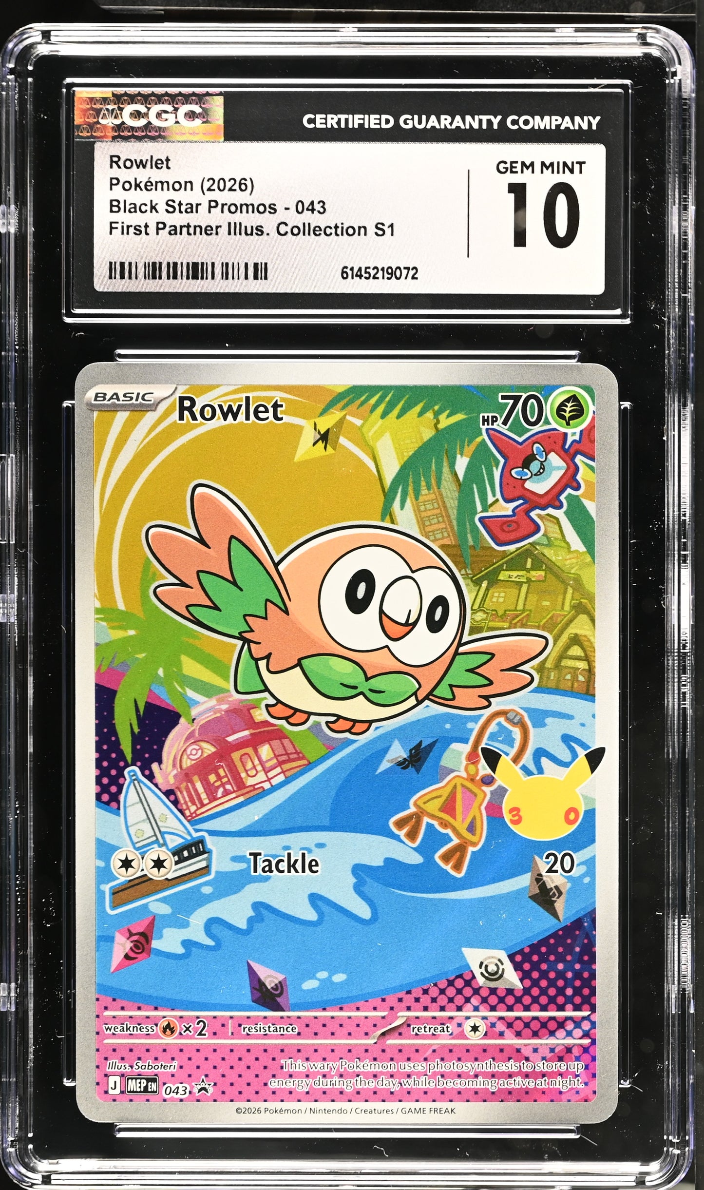 Rowlet CGC 10 2026 Black Star Promos #043