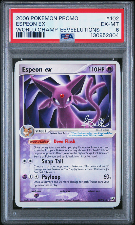 Espeon ex PSA 6 2006 Pokemon World Championships Promo #102