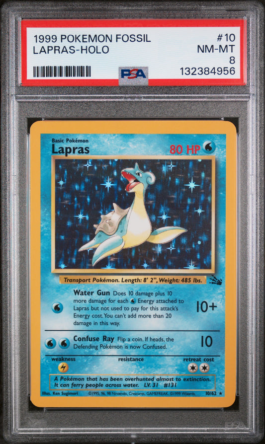 Lapras Holo PSA 8 1999 Pokemon Fossil #10