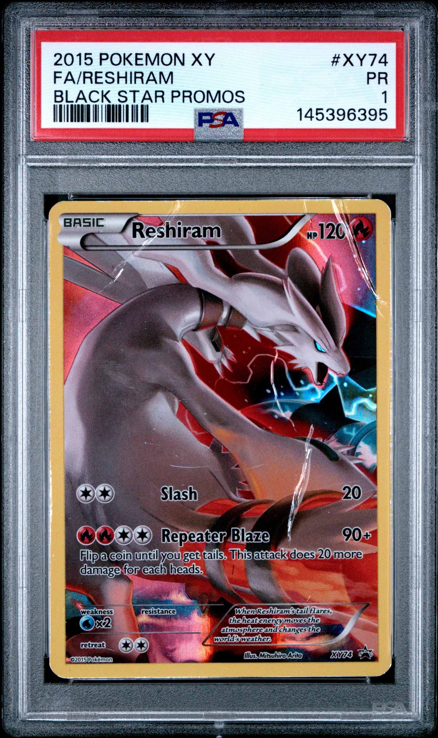Reshiram PSA 1 2015 Pokemon XY Black Star Promos #XY74 POP 4
