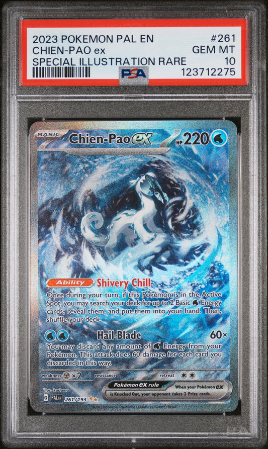 Chien Pao ex PSA 10 2023 Pokemon Pal En-Paldea Evolved #261