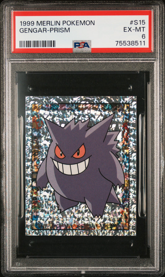 Gengar Prism PSA 6 1999 Merlin Pokemon #S15