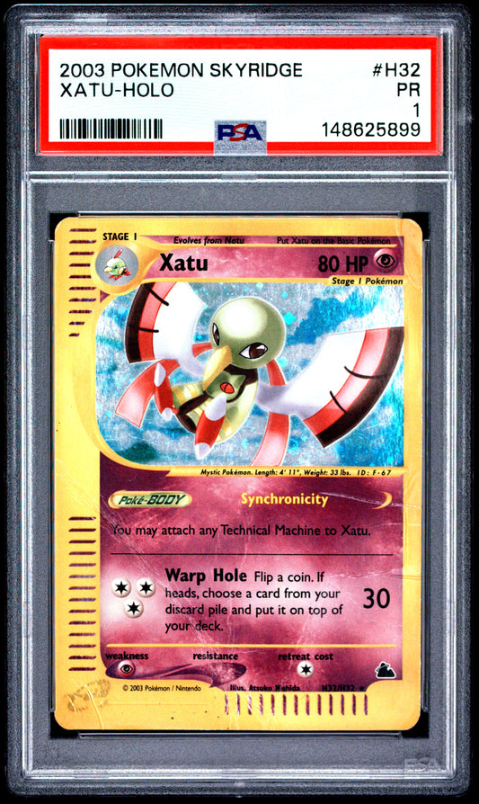Xatu Holo PSA 1 2003 Pokemon Skyridge #H32 POP 4
