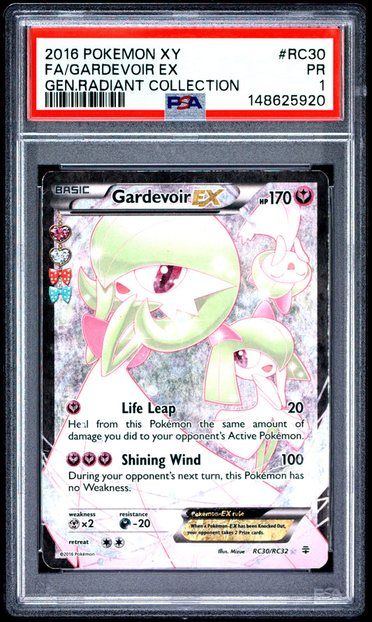 Gardevoir EX PSA 1 2016 Pokemon XY Generations Radiant Collection #RC30 LOW POP