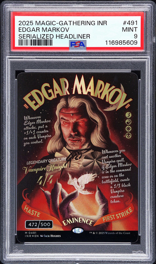 Edgar Markov Serialized PSA 9 MTG Innistrad Remastered #0491 472/500