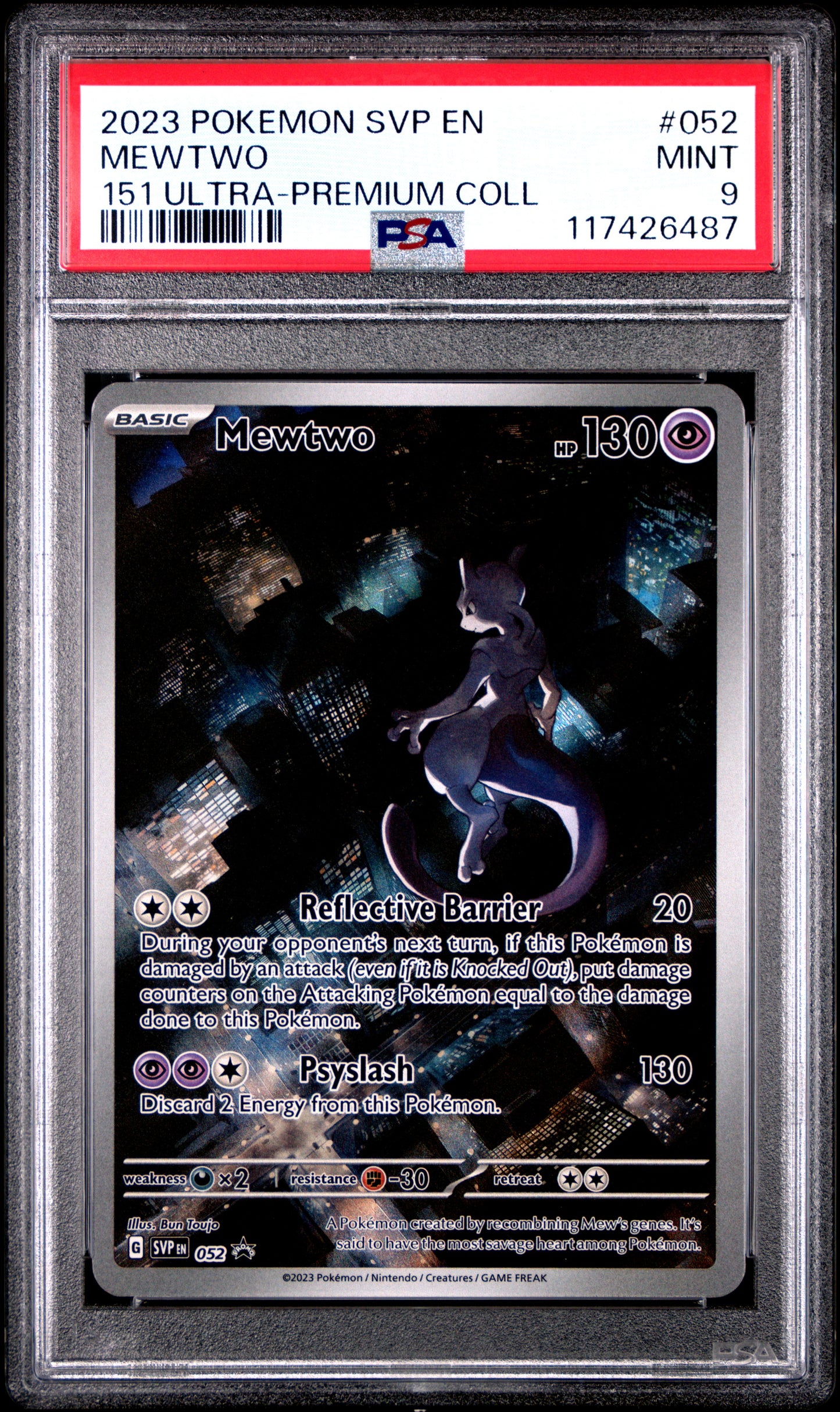 Mewtwo PSA 9 2023 Pokemon Svp En Sv Black Star Promo 151 #052