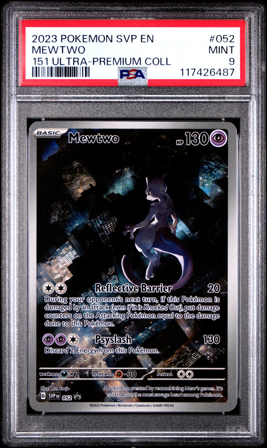 Mewtwo PSA 9 2023 Pokemon Svp En Sv Black Star Promo 151 #052