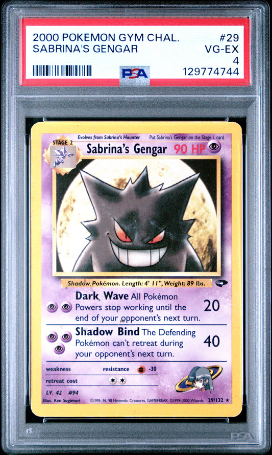 Sabrina's Gengar PSA 4 2000 Pokemon Gym Challenge #29