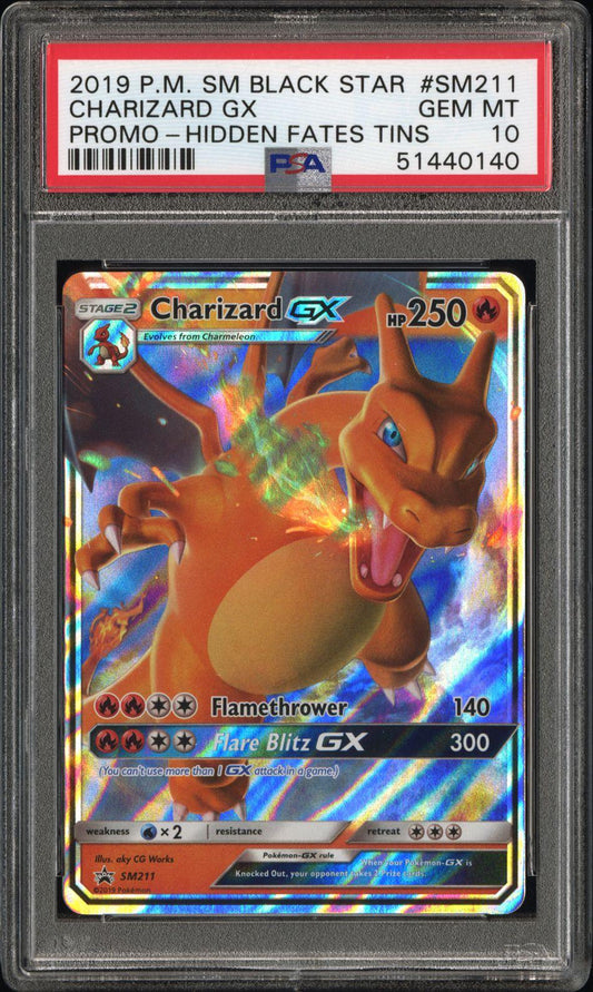 Charizard GX PSA 10 2019 Pokemon SM Black Star Promo #SM211