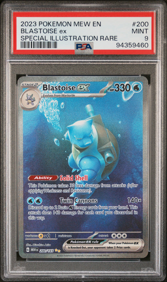 Blastoise ex PSA 9 2023 Pokemon Mew En 151 #200
