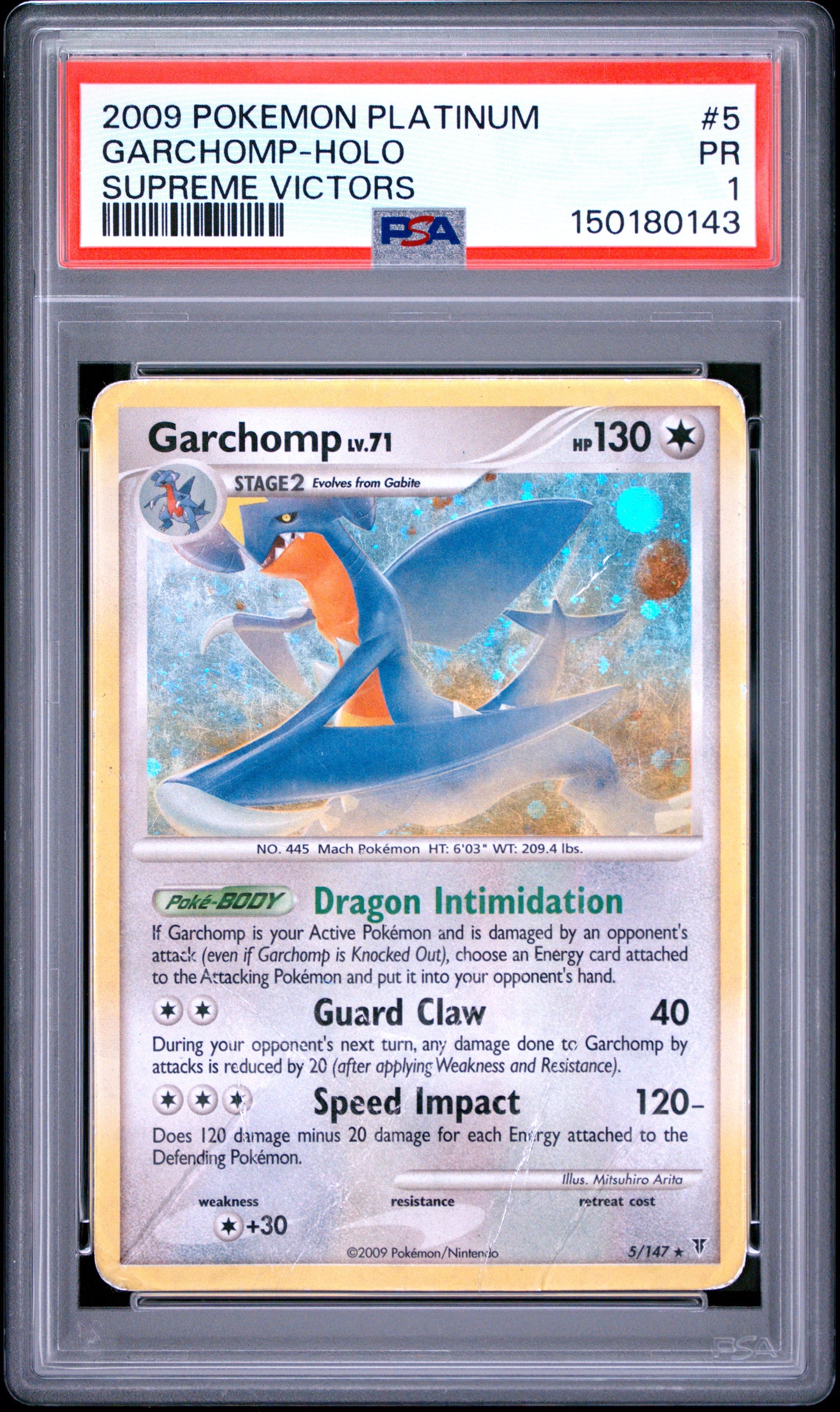 Garchomp Holo PSA 1 2009 Pokemon Platinum Supreme Victors #5 POP 2