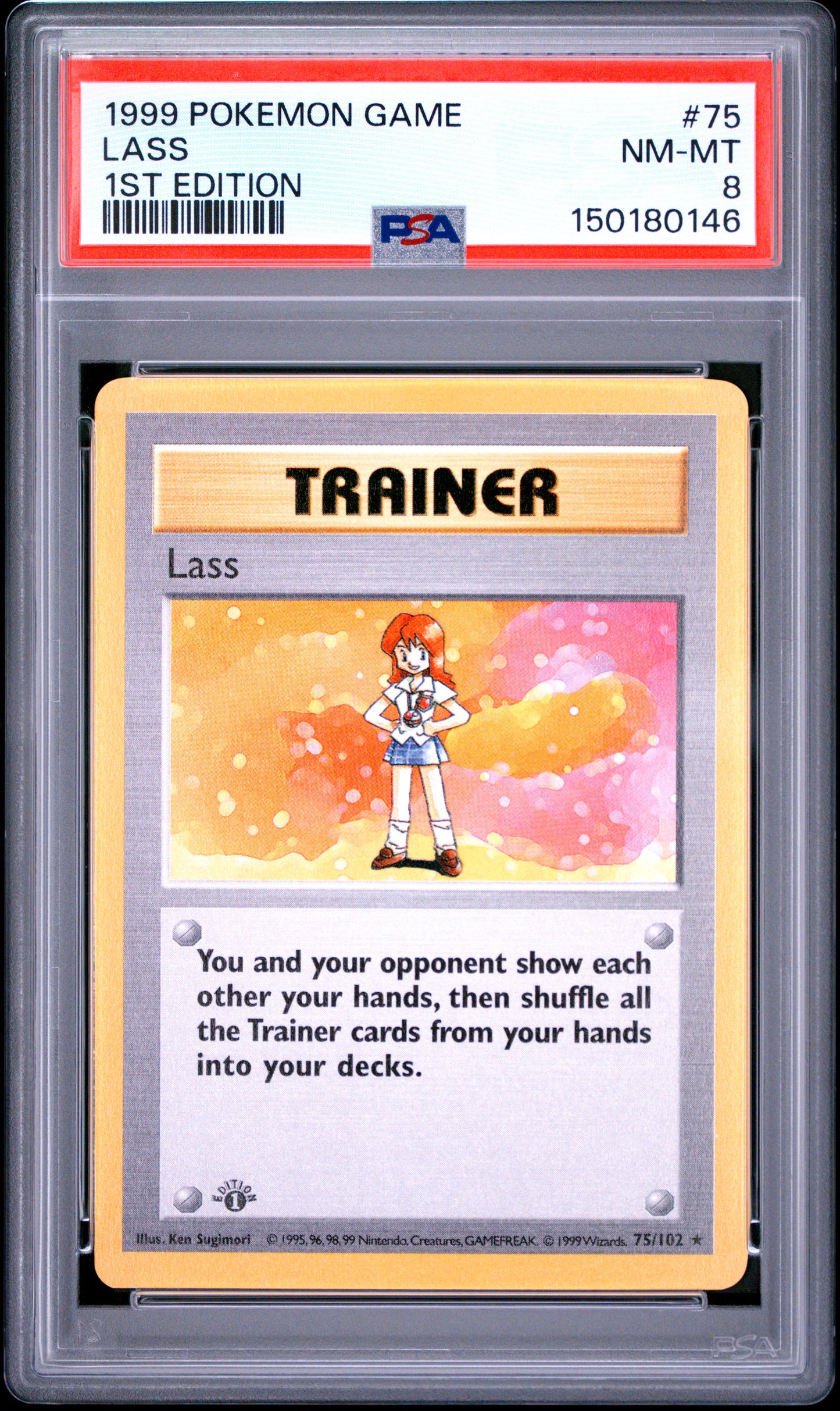 Lass 1st Edition PSA 8 1999 Pokemon Base Set Shadowless #75