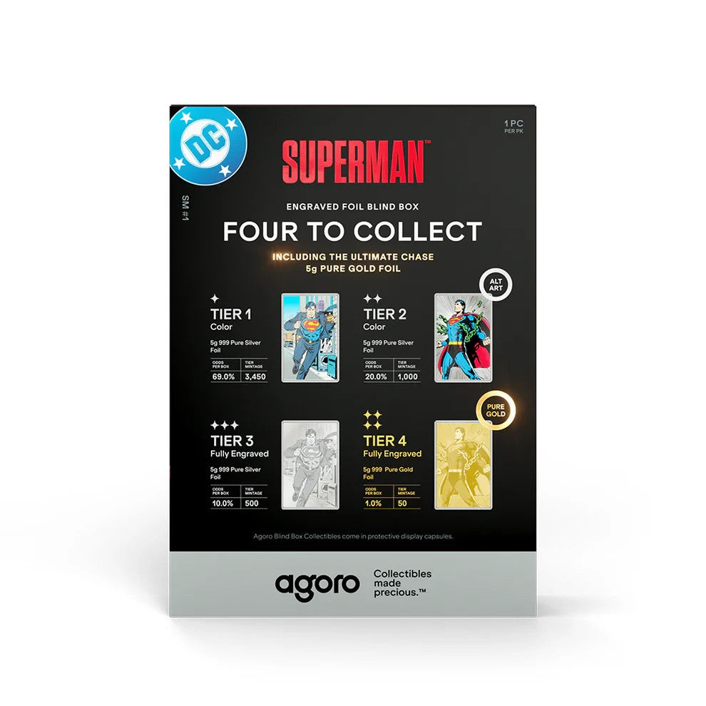 Superman DC Comics BLIND BOX Agoro Niue 5g .999 Silver or .999 Gold