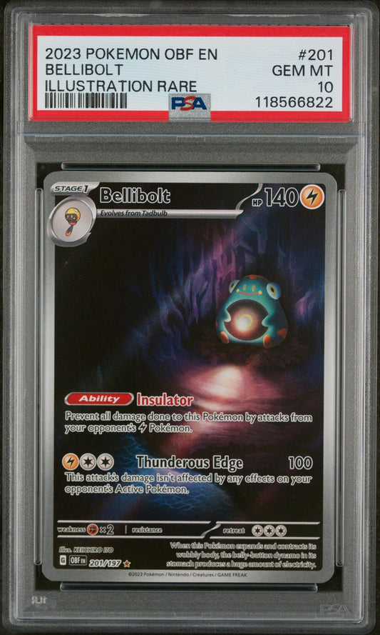 Bellibolt PSA 10 2023 Pokemon Obf En Obsidian Flames #201
