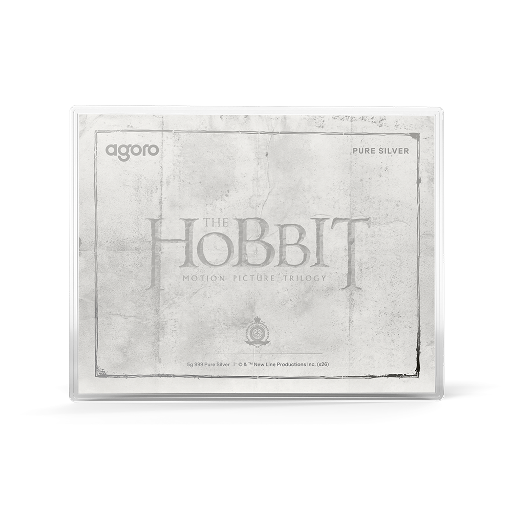 Agoro THE HOBBIT Thorin's Map and Key 3/4 oz Silver Coin + 5 g Silver
