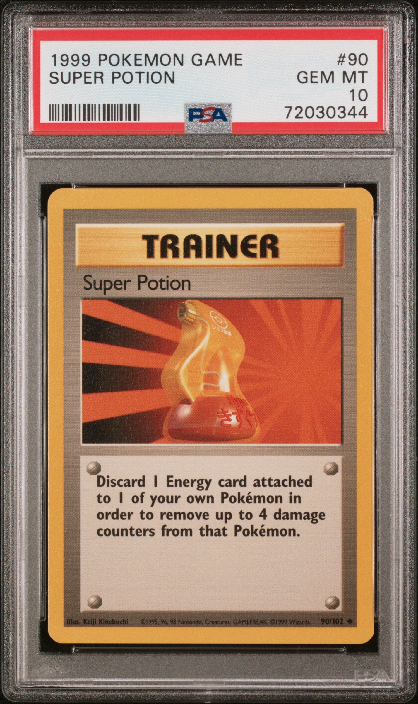 Super Potion PSA 10 1999 Pokemon Base Set #90