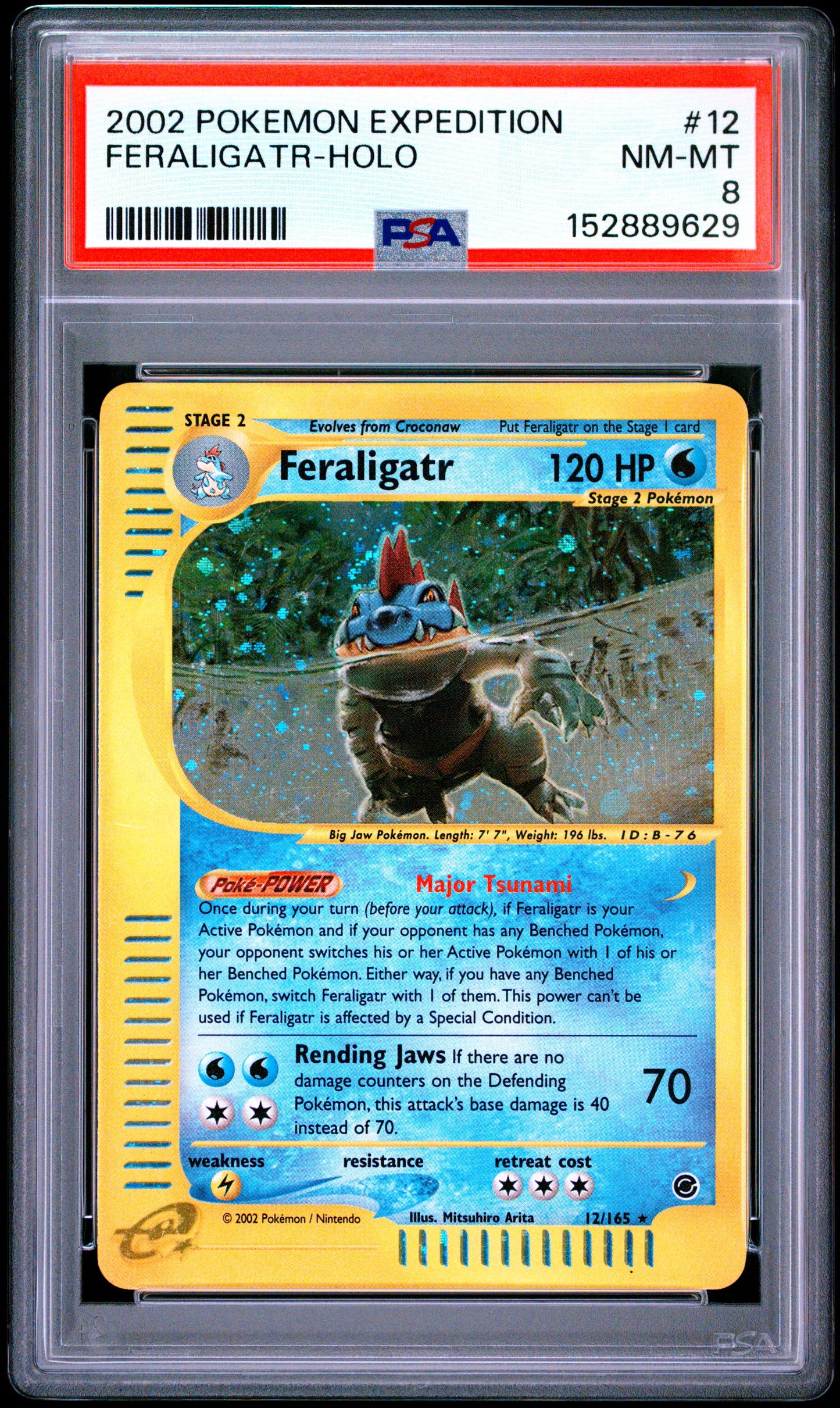 Feraligatr Holo PSA 8 2002 Pokemon Expedition #12